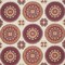 Fiesta - Orange Rust,purple Abstract Geometric,global Upholstery Fabric 54 Inches"